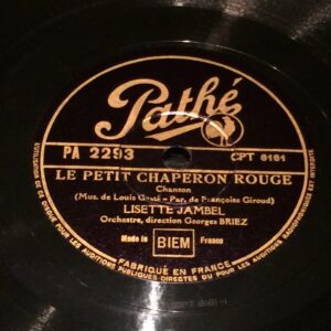 Disco Pizarra Gramófono - "Caperucita Roja -Le petit chaperon Rouge” - radioexperto.com