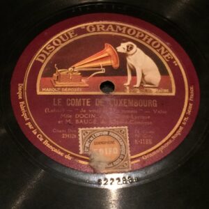 disco pizarra gramofono “Le Comte de Luxembourg” - Radioexperto.com