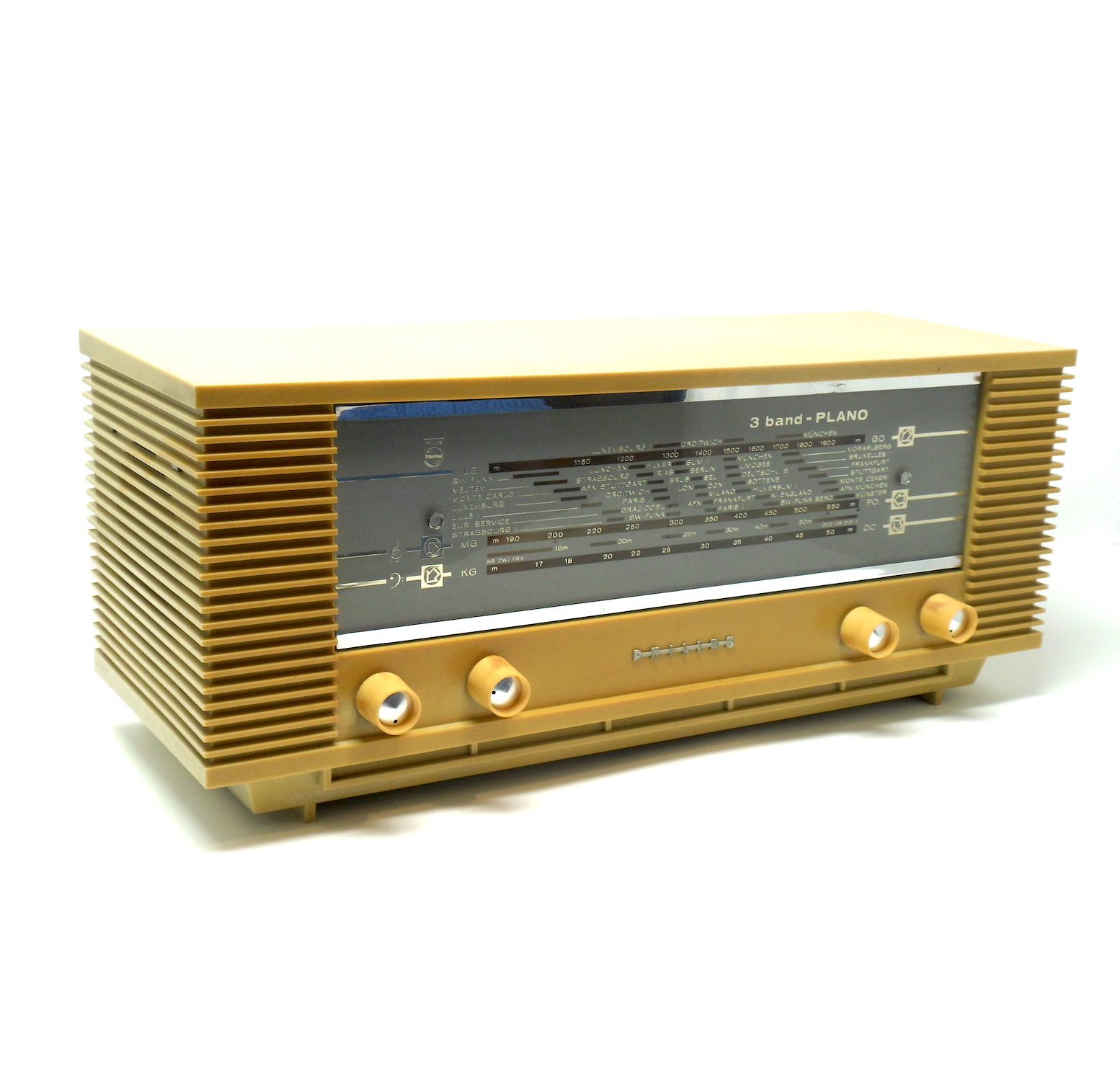 Radio Philips B3X40U, 1964, color amarillo: Modelo antiguo y muy vintage.