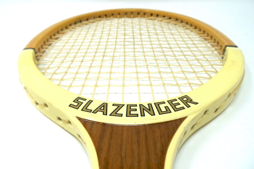 Raquette De Tennis Ancienne En Bois Slazenger Royal Crown – Vintage Avec Signes D'usage