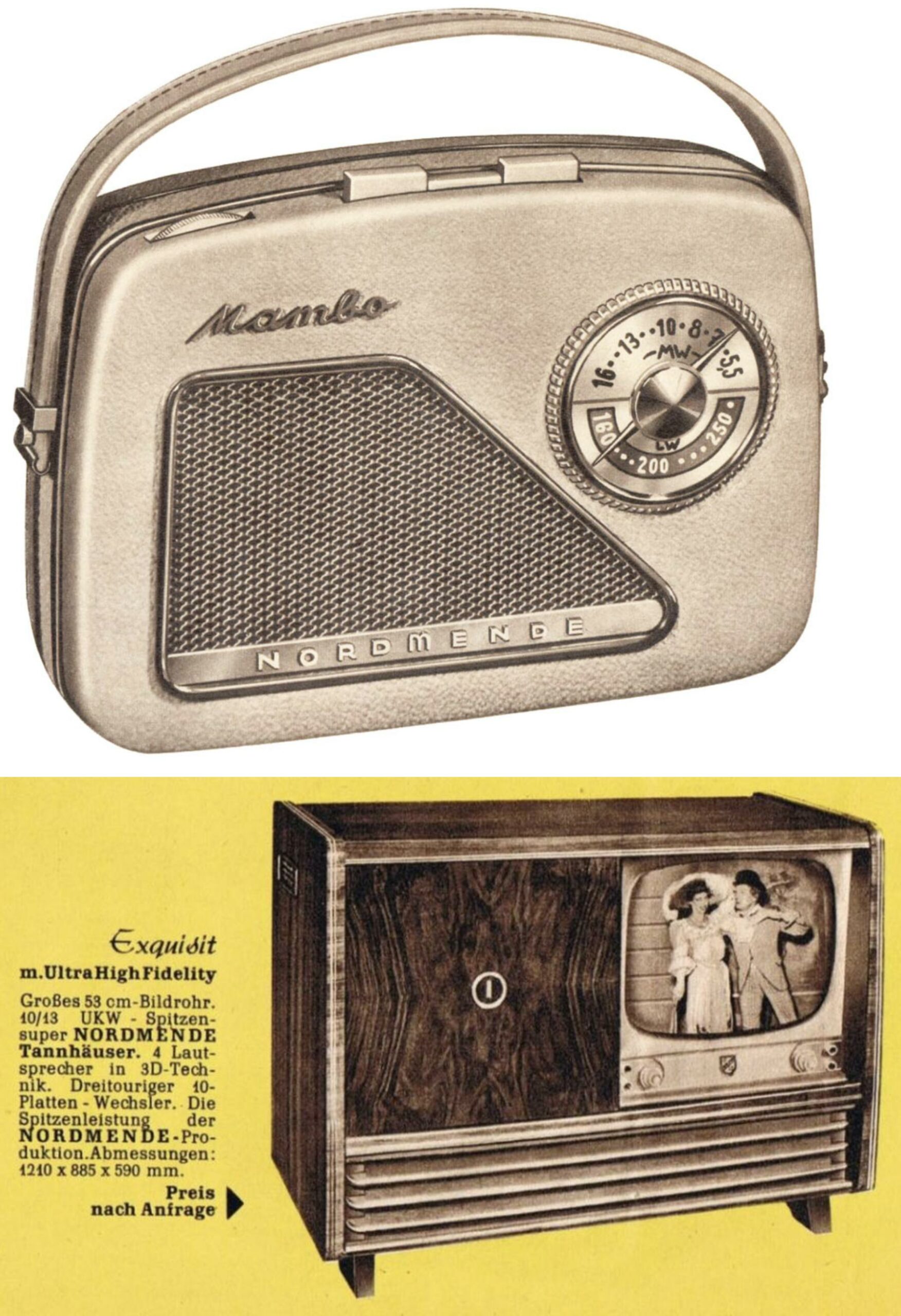 Nordmende Mambo y anuncio TV