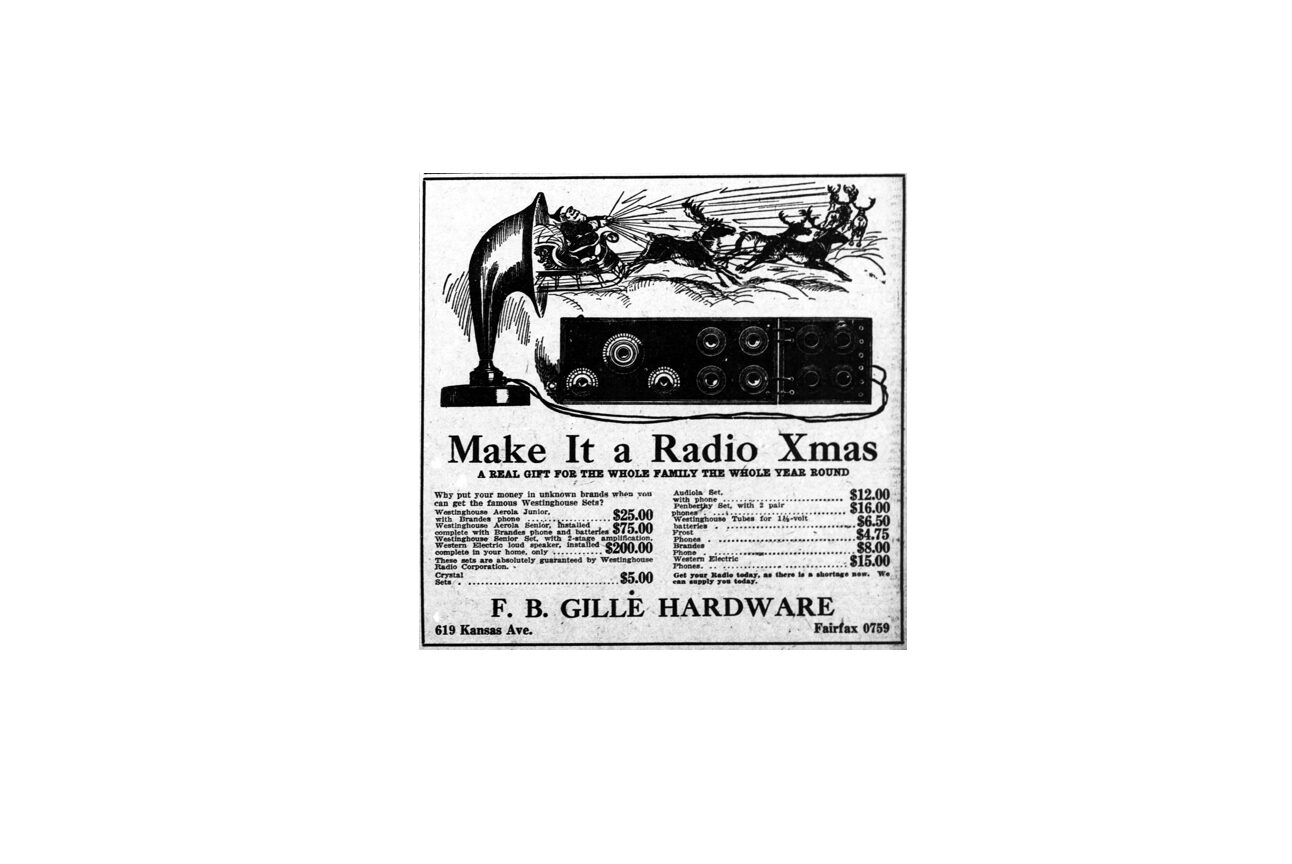 Anuncio Radio Westinghouse The Kansas City Kansan, December 3,1922