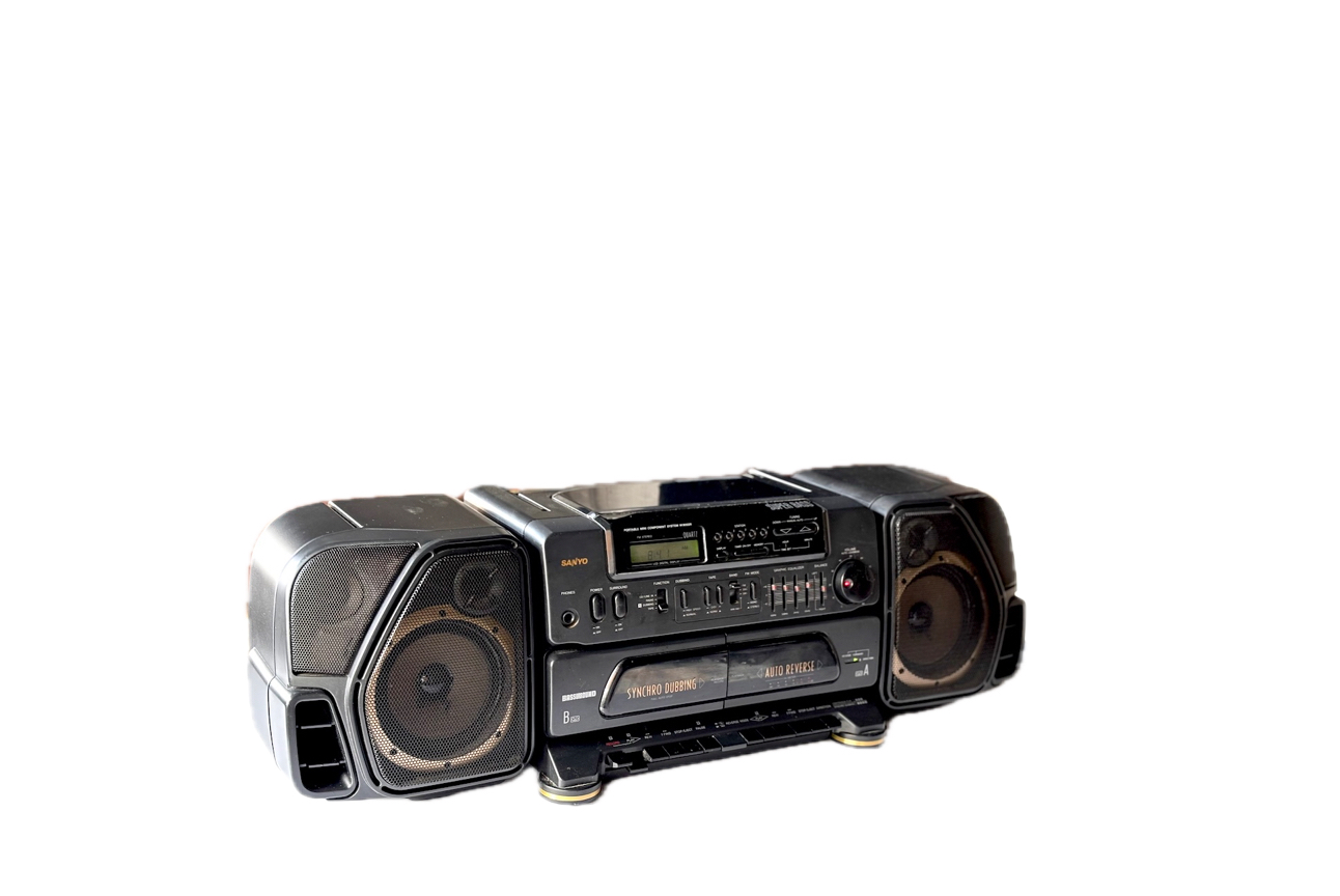 9 – «BoomBox» Sanyo M 905SR años 90 + Bluetooth: Un mini HiFi portátil